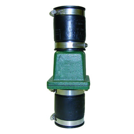 Cast Iron Check Valve with 2" Cast Iron Slip x Slip Unions