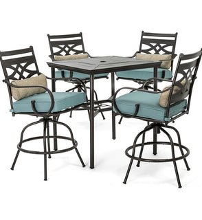Product Image: MCLRDN5PCBR-BLU Outdoor/Patio Furniture/Patio Dining Sets