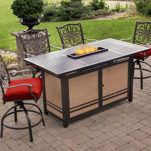 TRAD5PCFPBR-RED Outdoor/Patio Furniture/Patio Bar Furniture