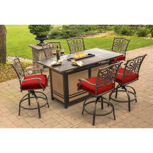 TRAD7PCFPBR-RED Outdoor/Patio Furniture/Patio Bar Furniture