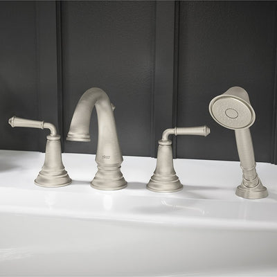 Delancey Two Handle Roman Tub Faucet with Handshower for Flash Valve