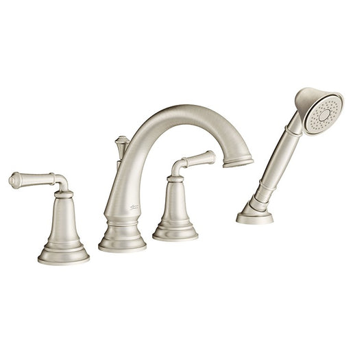 Delancey Two Handle Roman Tub Faucet with Handshower for Flash Valve