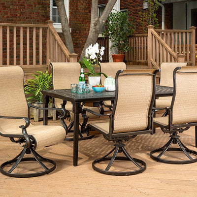 Brigantine Seven-Piece Dining Set with Cast-Top Dining Table
