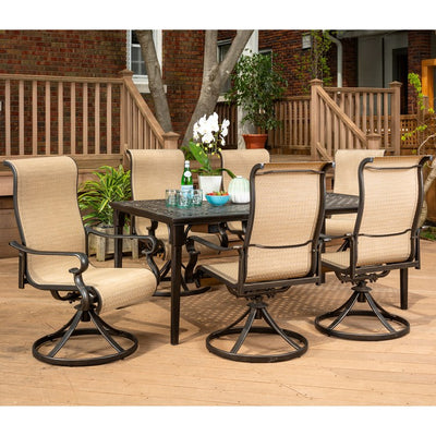 Brigantine Seven-Piece Dining Set with Cast-Top Dining Table