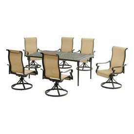Brigantine Seven-Piece Dining Set with Cast-Top Dining Table