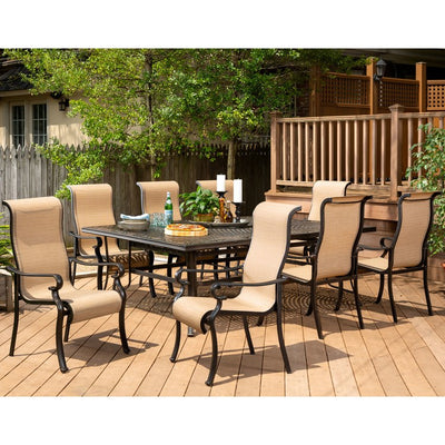 Brigantine Nine-Piece Dining Set with XL Cast-Top Dining Table