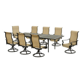 Brigantine Nine-Piece Dining Set with Expandable Cast-Top Dining Table