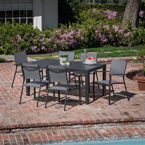 NAPDNS7PC-GRY Outdoor/Patio Furniture/Patio Dining Sets