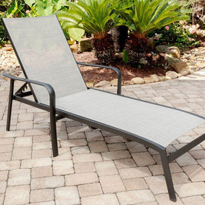 FOXCHS2PC-GRY Outdoor/Patio Furniture/Outdoor Chaise Lounges