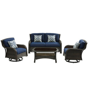 Product Image: STRATH4PCSW-LS-NVY Outdoor/Patio Furniture/Patio Conversation Sets