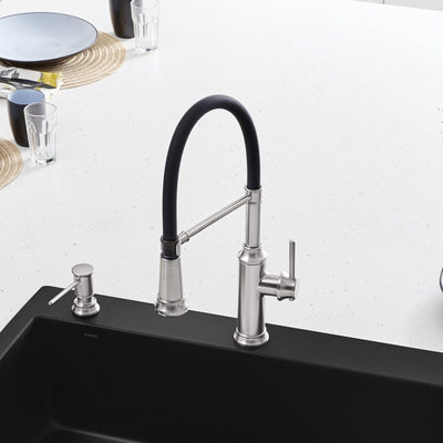 Empressa Single Handle Pull Out Semi-Pro Kitchen Faucet - Stainless Steel