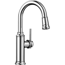 Empressa Single Handle Pull Down Bar/Prep Faucet - Chrome