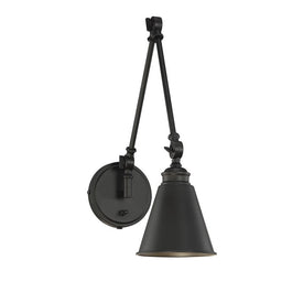 Morland Single-Light Adjustable Wall Sconce with Plug