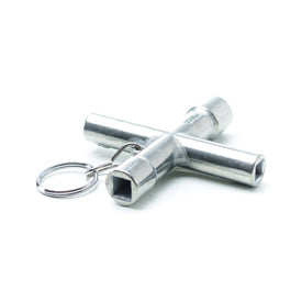 Key 4-Way 1/4 to 9/32 Inch and 5/16 to 11/32IN Die Cast for Sillcocks Stopcocks and Valves with Key Chain Loop