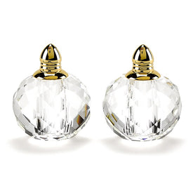Zendra Gold Handmade Lead-Free Crystal Salt and Pepper Shakers
