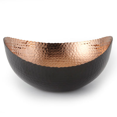 Eclipse 10" x 9.75" Black/Copper Aluminum Bowl