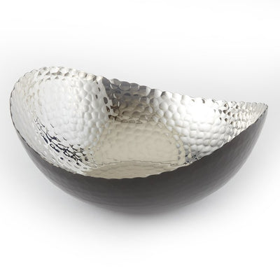 Eclipse 8.25" x 7.5" Black/Nickel Aluminum Bowl