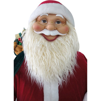 58" Dancing Santa with Teddy Bear