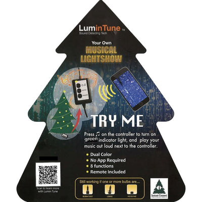 7.5-Ft. Buffalo Fir Slim Artificial Christmas Tree with Multi-Color LED String Lights