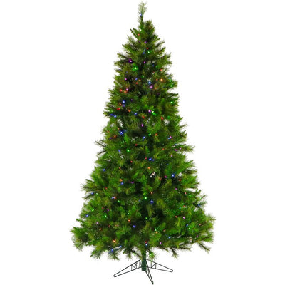7.5-Ft. Canyon Pine Christmas Tree with Multi-Color LED String Lights