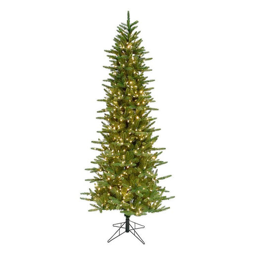 7.5-Ft. Carmel Pine Slim Artificial Christmas Tree with Clear LED String Lights