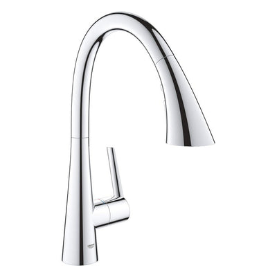 Zedra/Ladylux Single Handle Pull-Down Kitchen Faucet with Three-Function Spray Head