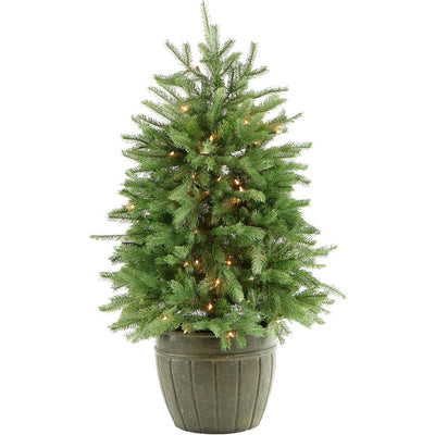4-Ft. Potted Pine Tree with Clear Lights