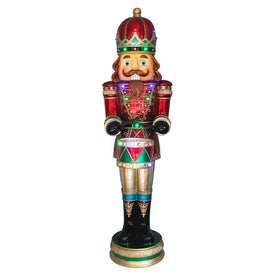 Indoor/Outdoor Oversized Christmas Decor 5-Ft. Nutcracker Playing Drum