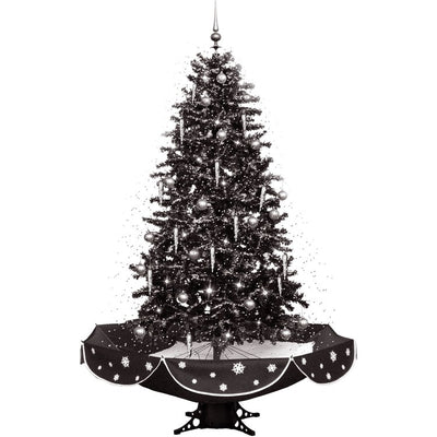 Let It Snow Series 75" Musical Christmas Tree with Umbrella Base and Snow Function