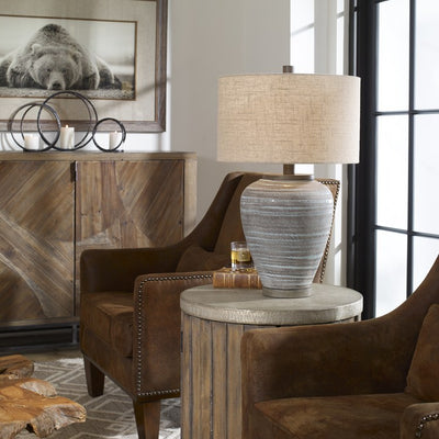 Pelia Light Aqua Table Lamp by John Kowalski