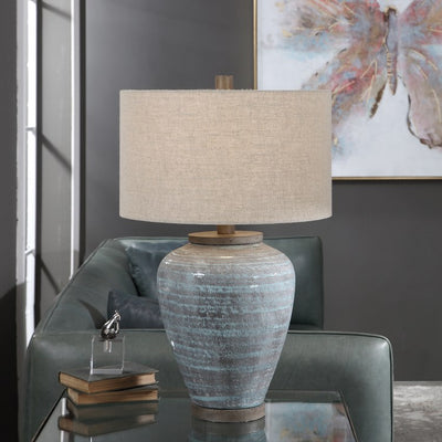 Pelia Light Aqua Table Lamp by John Kowalski