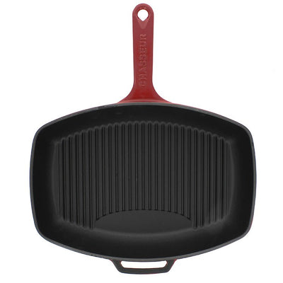 Chasseur French 12" Rectangular Enameled Cast Iron Grill Pan
