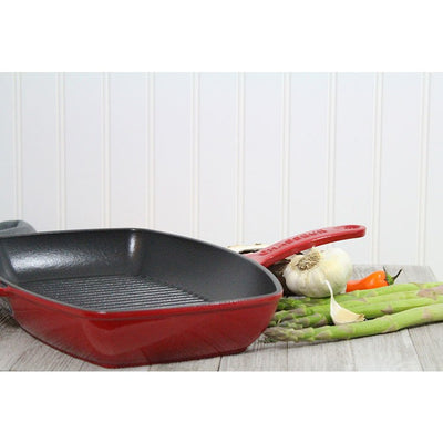 Chasseur French 12" Rectangular Enameled Cast Iron Grill Pan