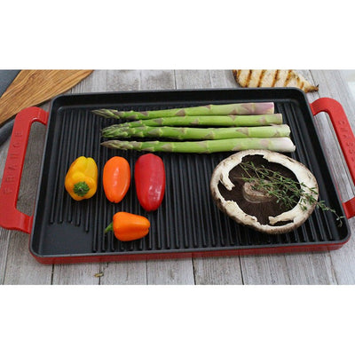 Chasseur French 14" Rectangular Enameled Cast Iron Griddle