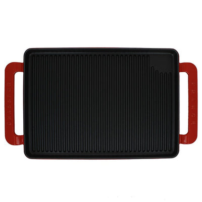 Chasseur French 14" Rectangular Enameled Cast Iron Griddle