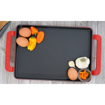 Chasseur French 14" Rectangular Enameled Cast Iron Griddle