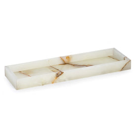 Marble Bath Tray - Green Onyx