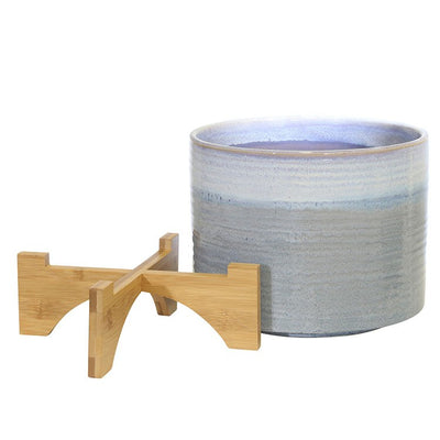 12" Ceramic Planter on Stand