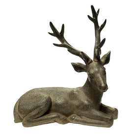 Sitting Brown Resin Deer