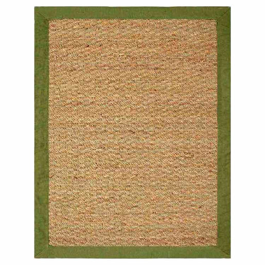 5' x 7' Seagrass Area Rug with Sage Border