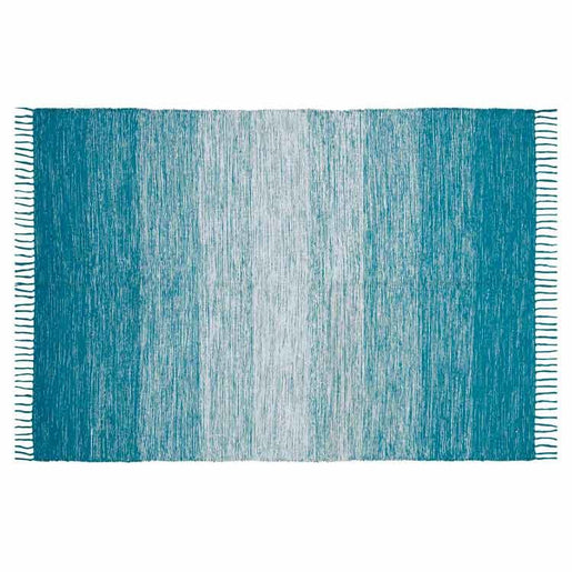 5' x 7' Cotton Ombre Teal Area Rug