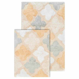 21" x 34" &17" x 24" Alloy Moroccan Tiles Spa Two-Piece Bath Rug Set