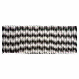 22" x 60" Portland Houndstooth Black Runner