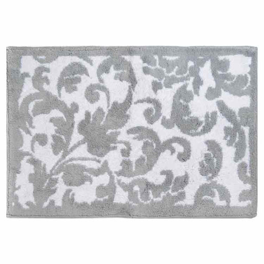21" x 34" Basel Reversible Cotton Chrome Bath Rug
