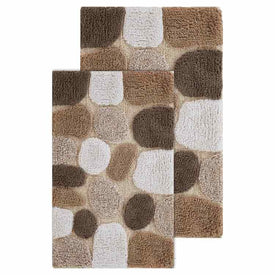 21" x 34" & 24" x 40" Pebbles Safari Two-Piece Bath Rug Set