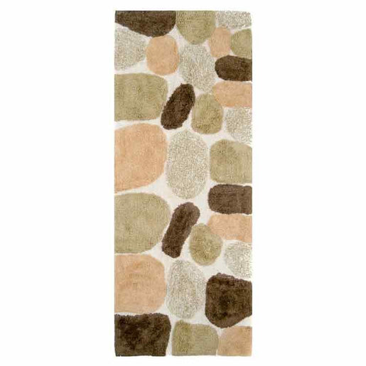 24" x 60" Pebbles Khaki Bath Rug Runner