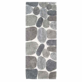 24" x 60" Pebbles Gray Bath Rug Runner