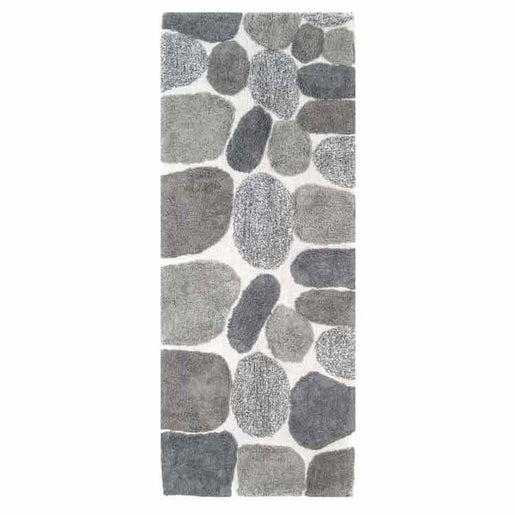 24" x 60" Pebbles Gray Bath Rug Runner