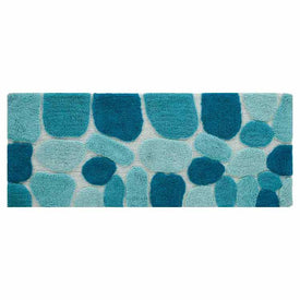 24" x 60" Pebbles Arctic Blue Bath Runner