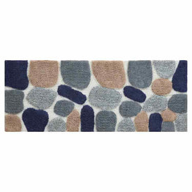 24" x 60" Pebbles Blue Sienna Bath Runner